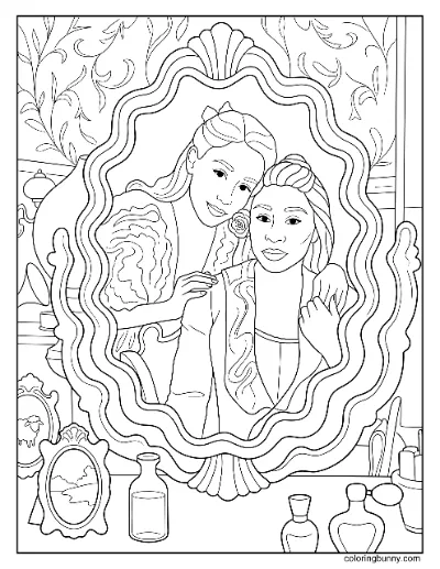 Glinda và Elphaba Gương Trang Điểm Trang Tô Màu Xấu