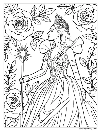 Glinda Nền Hoa Hồng Xấu Vì Tốt Trang Tô Màu