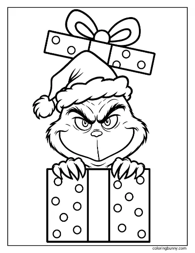Grinch Trong Một Món Quà Giáng Sinh Tô Màu