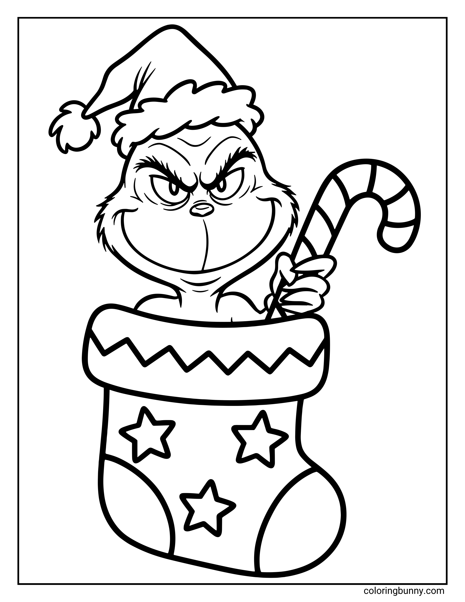 Grinch Trong Tất Giáng Sinh Tô Màu