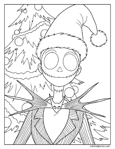 Trang Tô Màu Jack Skellington Ác Mộng Trước Giáng Sinh