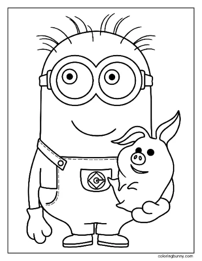 Tranh Tô Màu Minion Jerry