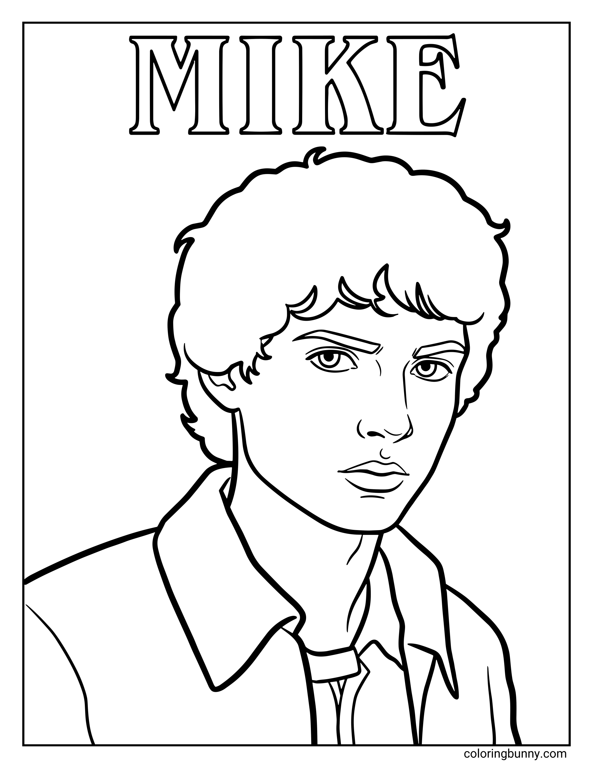 Trang Tô Màu Mike Stranger Things 5