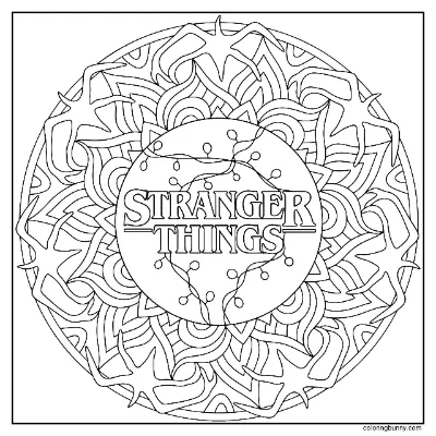 Tranh Tô Màu Mandala Mind Flayer Stranger Things