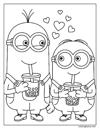 Trang Tô Màu Minions Trà Sữa