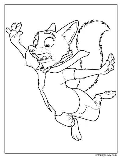 Trang Tô Màu Nick Wilde Ngã Zootopia 2