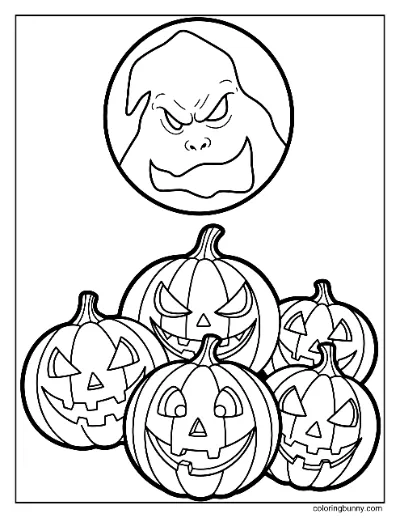 Trang Tô Màu Oogie Boogie Mặt Trăng và Bí Ngô Ác Mộng Trước Giáng Sinh