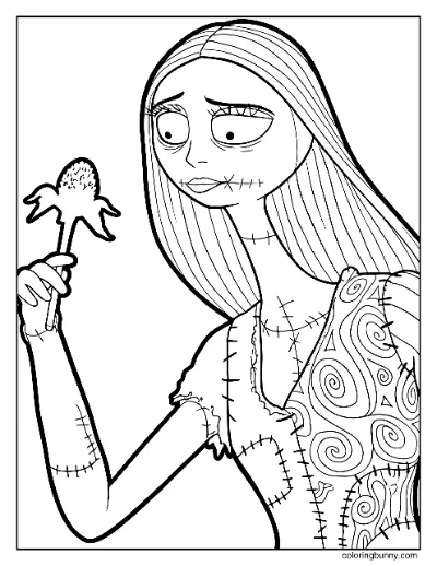 Trang Tô Màu Sally Cầm Hoa Ác Mộng Trước Giáng Sinh