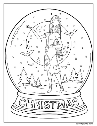 Trang Tô Màu Sally Cầu Tuyết Ác Mộng Trước Giáng Sinh