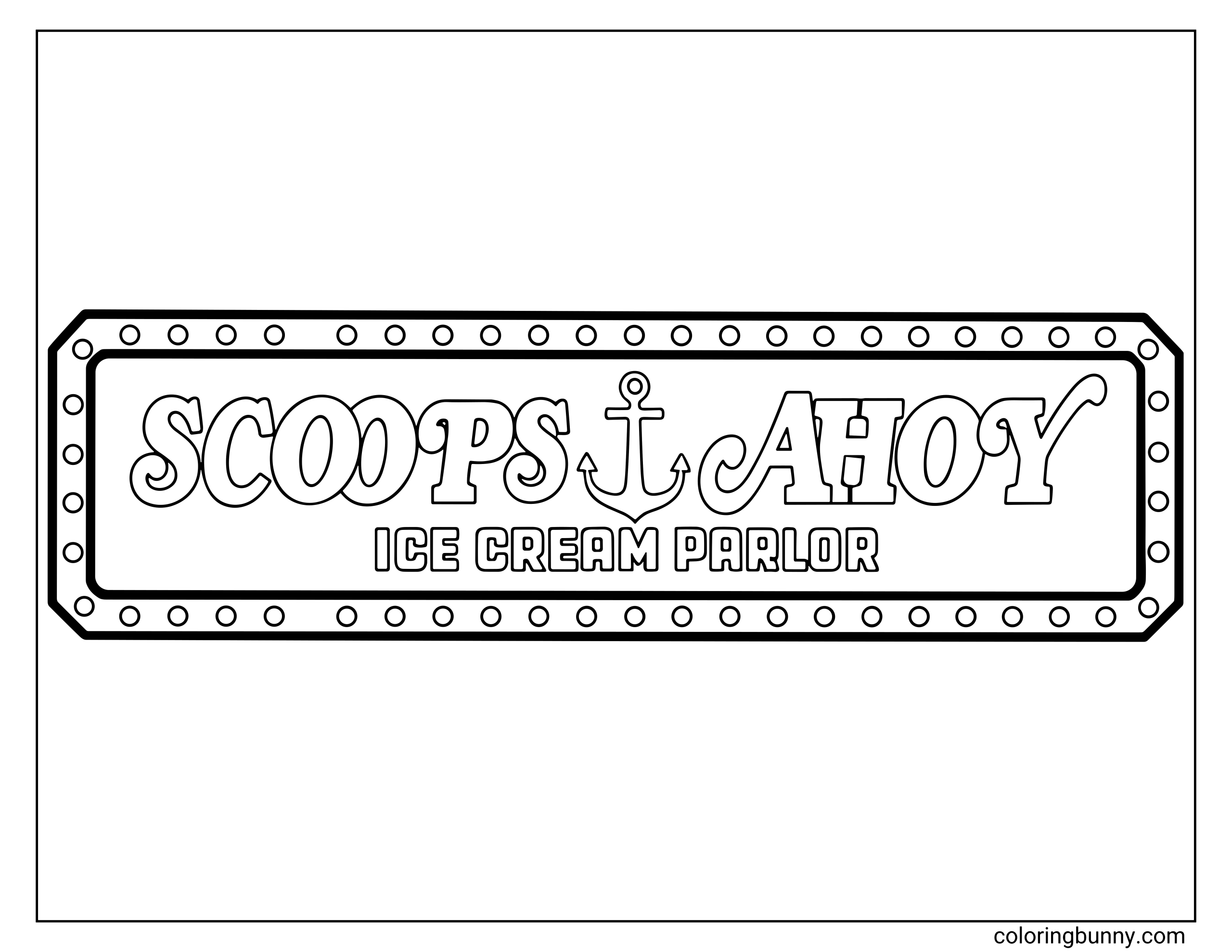 Tranh Tô Màu Biển Hiệu Scoops Ahoy