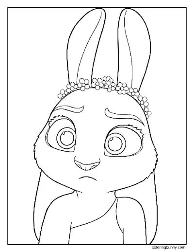 Trang Tô Màu Judy Hopps Đơn Giản Zootopia 2