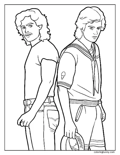 Trang Tô Màu Steve và Billy Stranger Things 5