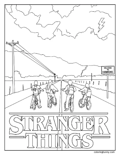 Trang Tô Màu Chào Mừng Đến Hawkins Stranger Things