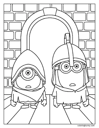 Tranh Tô Màu Minions và Quái Vật Stuart và Kevin