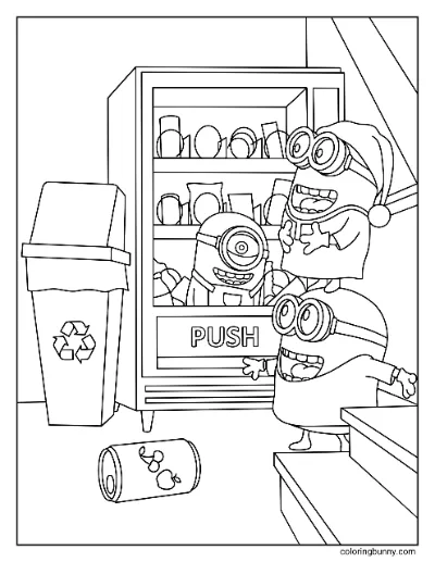 Trang Tô Màu Minions Máy Bán Hàng Tự Động