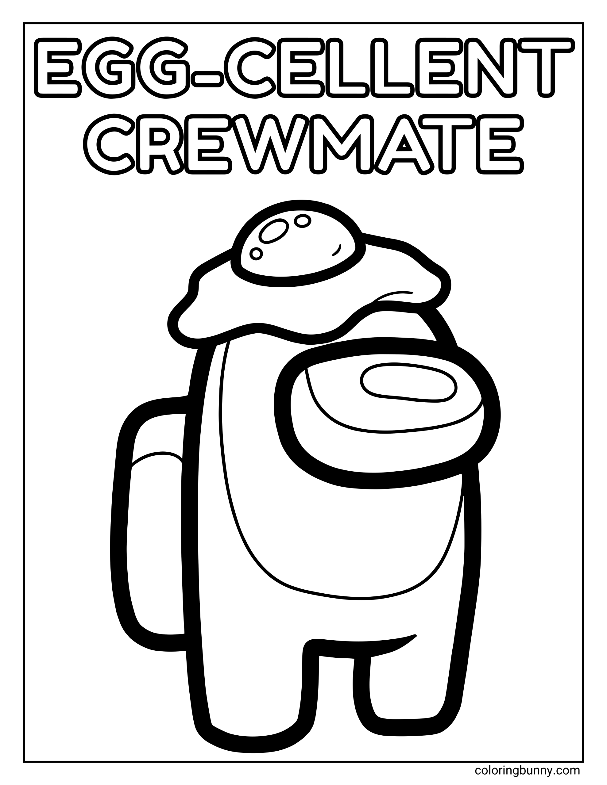 Trang Tô Màu Mũ Trứng Among Us