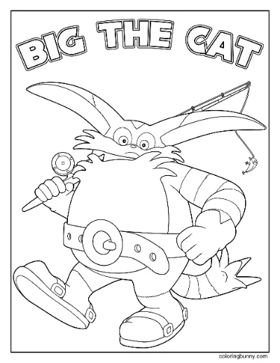 Trang Tô Màu Big the Cat Sonic