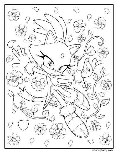 Trang Tô Màu Blaze the Cat 2