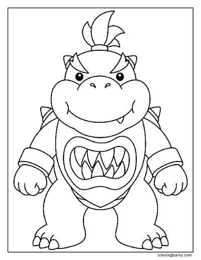 Tranh Tô Màu Bowser Jr Mario