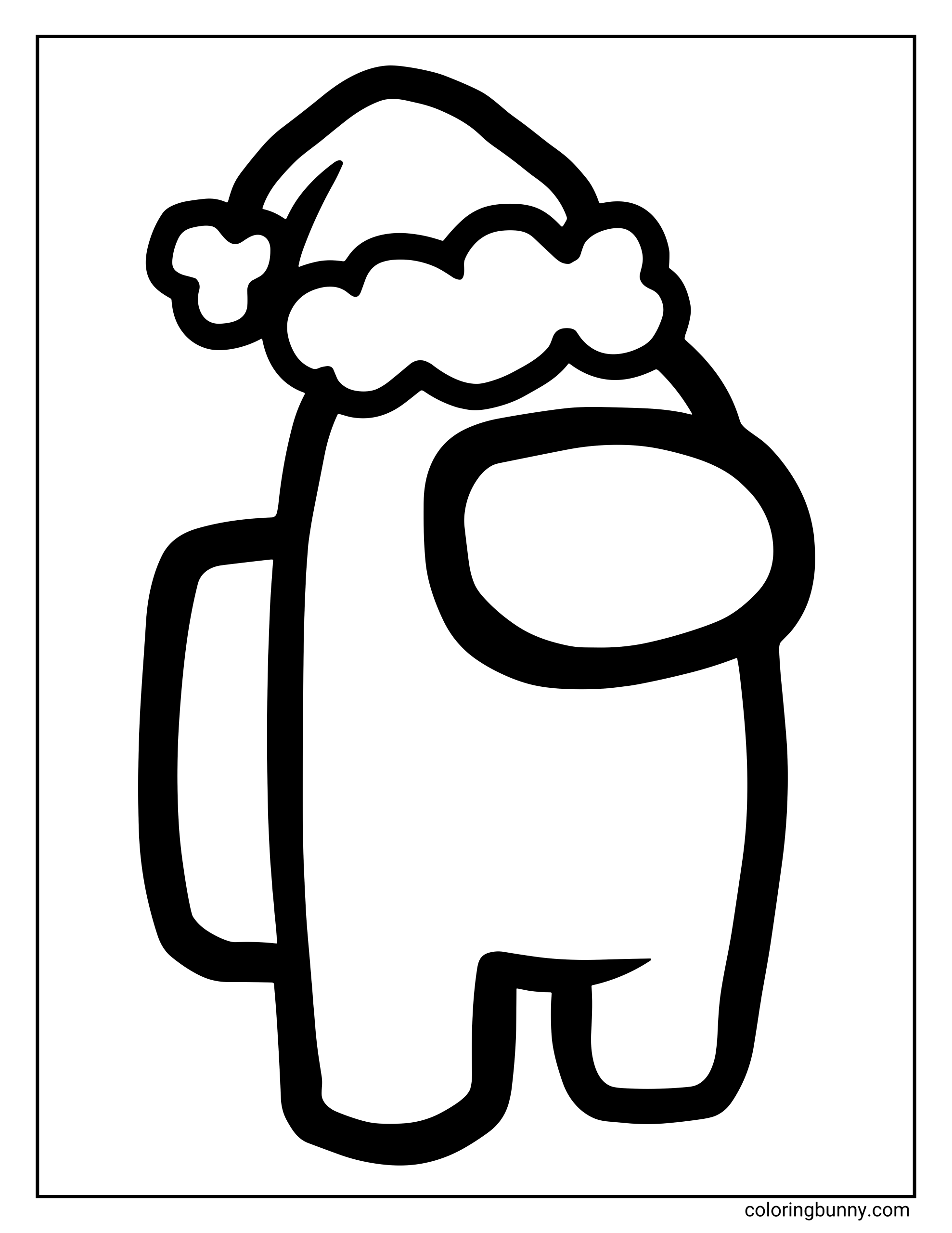 Trang Tô Màu Mũ Ông Già Noel Giáng Sinh Among Us