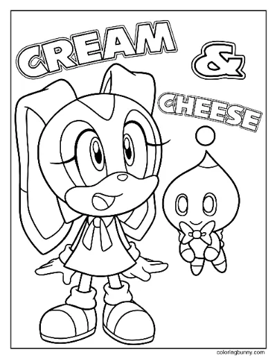 Trang Tô Màu Cream the Rabbit & Cheese the Chao