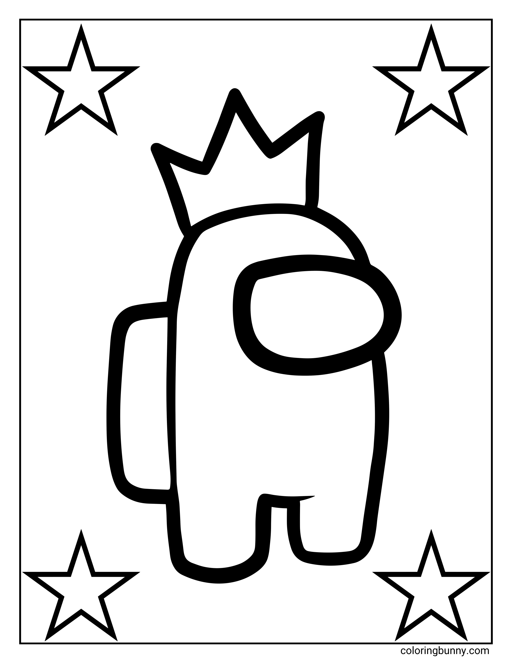 Trang Tô Màu Mũ Vương Miện Phi Hành Gia Among Us