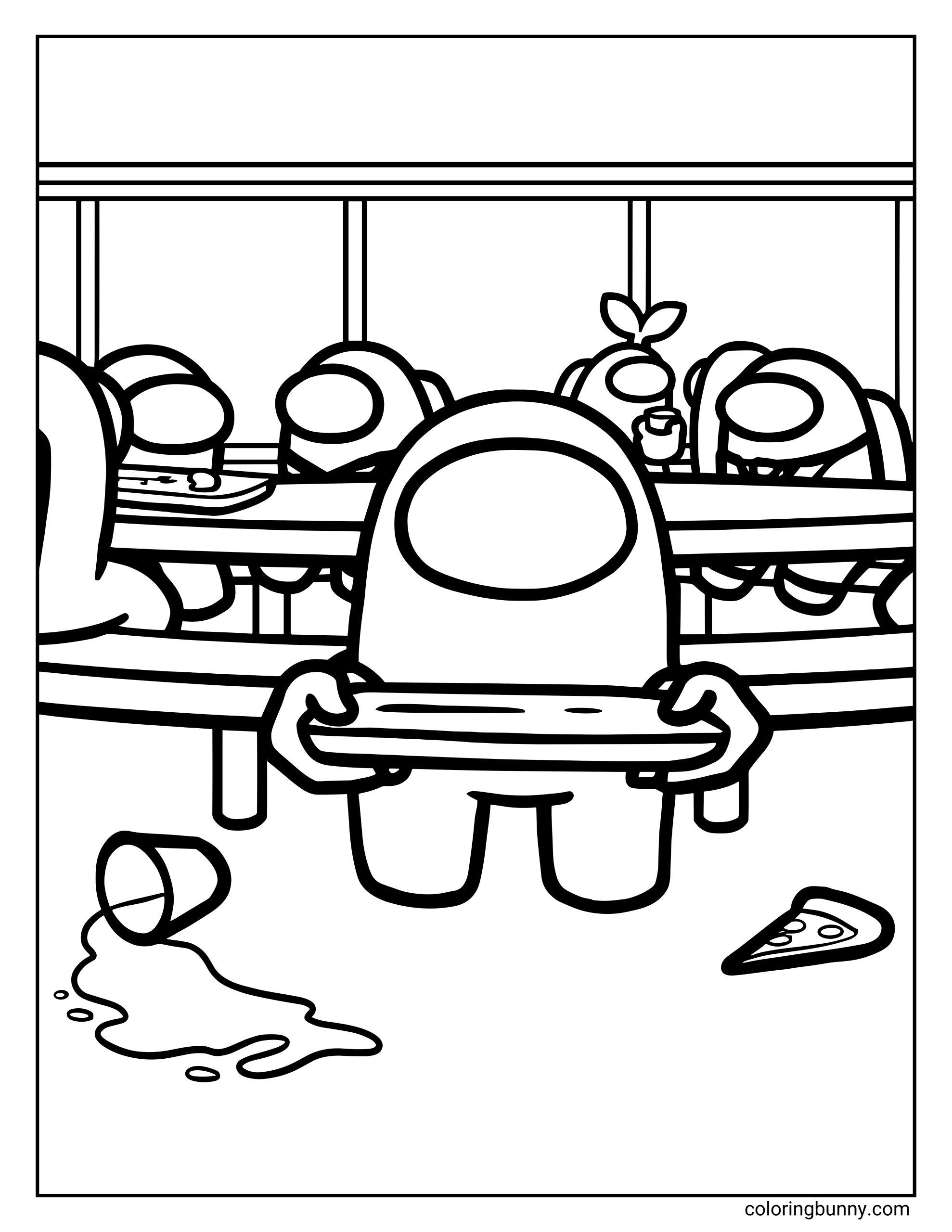 Trang Tô Màu Phi Hành Gia Ăn Trưa Among Us