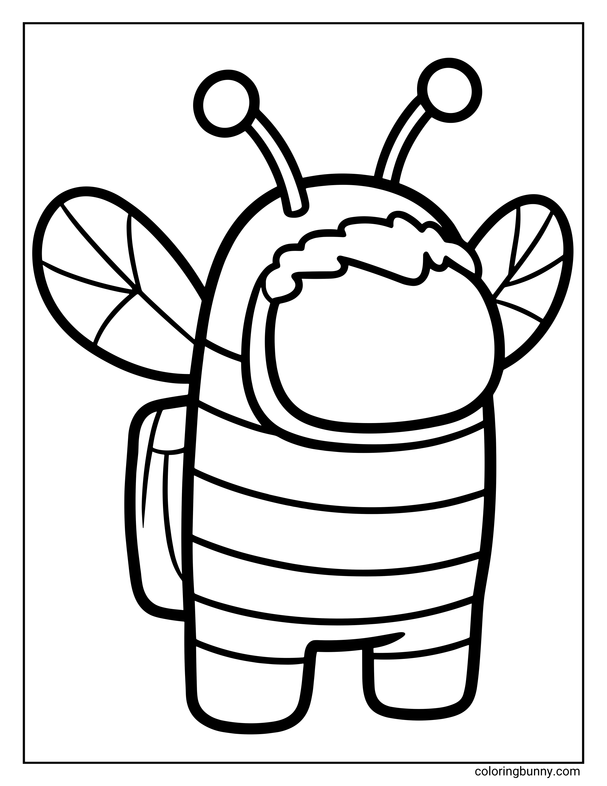 Trang Tô Màu Da Ong Bắp Cày Dễ Thương Among Us