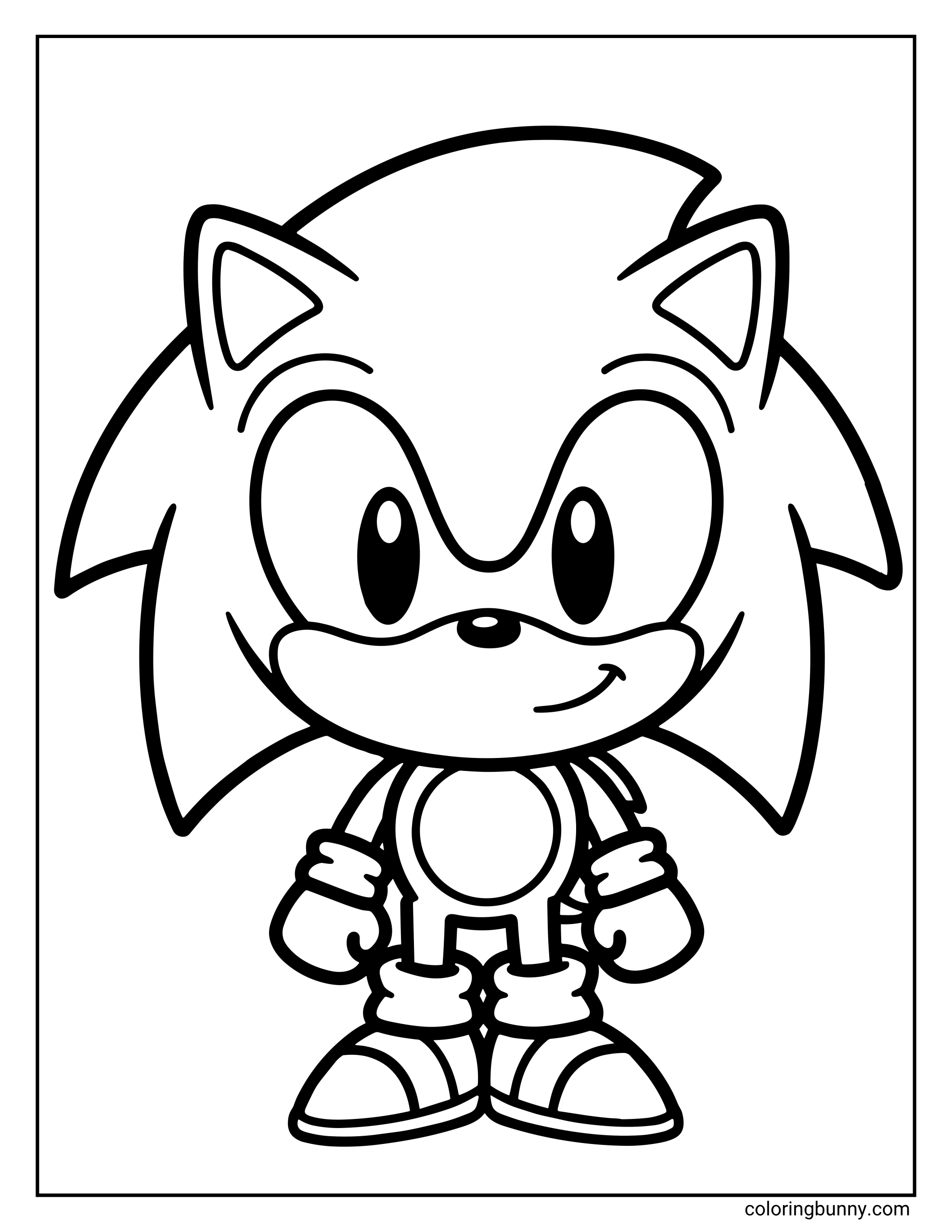 Trang Tô Màu Kawaii Sonic Dễ