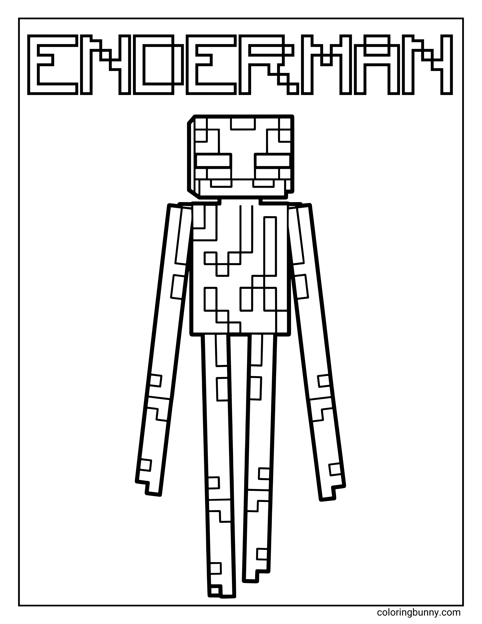 Trang Tô Màu Enderman Minecraft