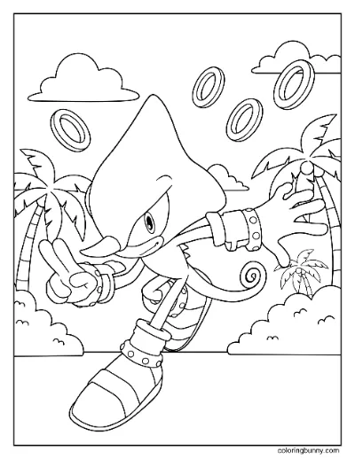 Trang Tô Màu Espio the Chameleon Sonic