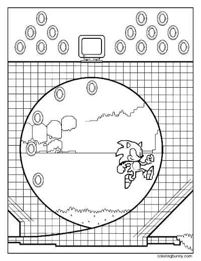 Trang Tô Màu Green Hill Zone Sonic