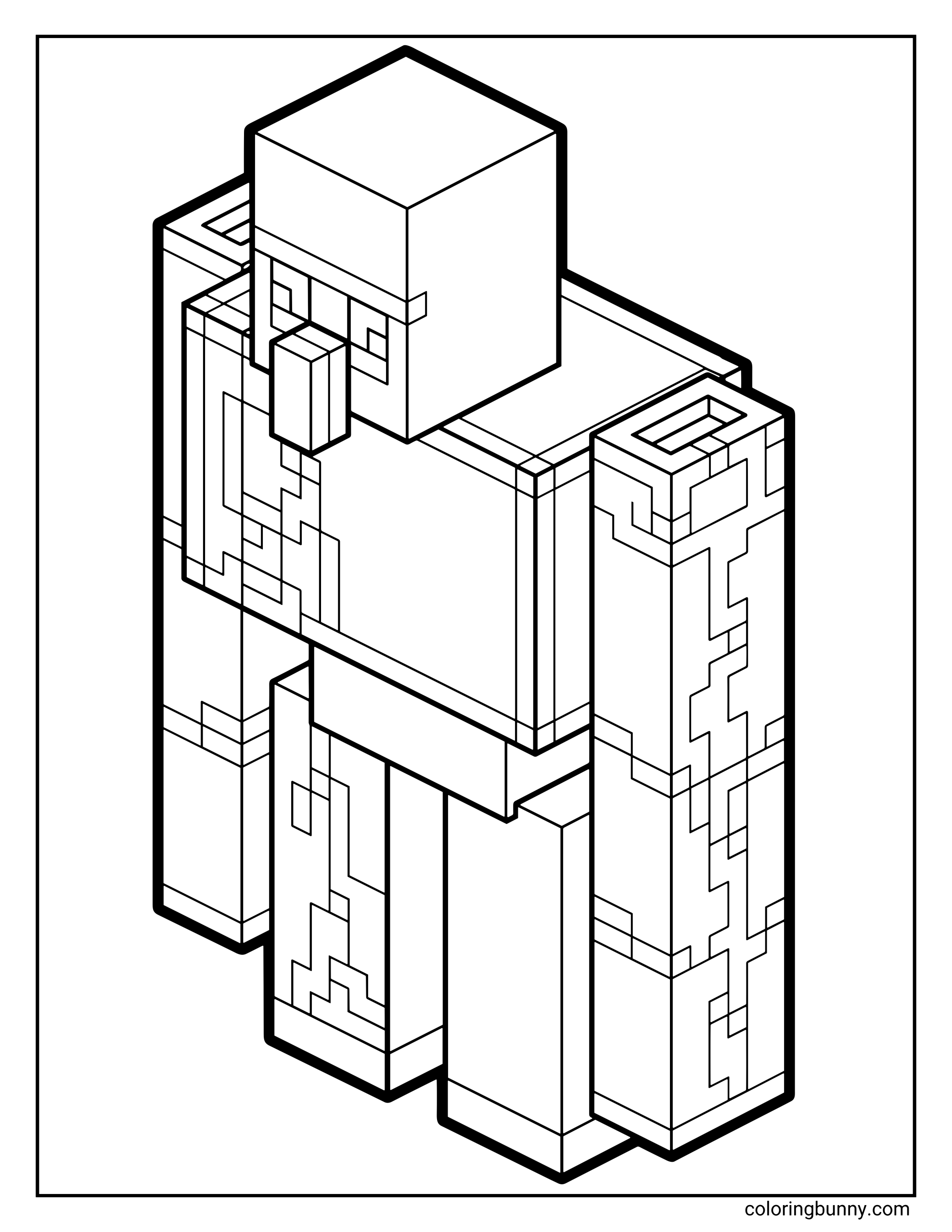 Trang Tô Màu Iron Golem Minecraft