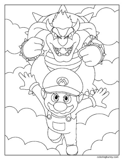 Mario và Bowser Tranh Tô Màu Phim Super Mario Galaxy 2