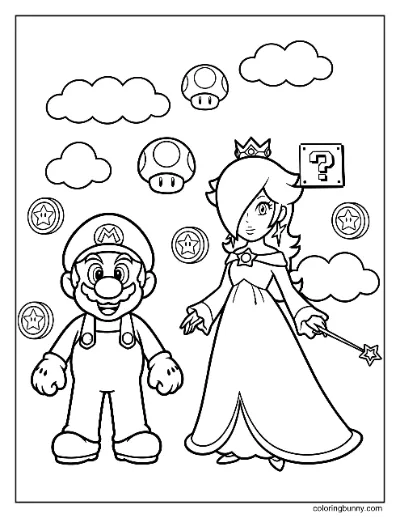 Trang Tô Màu Mario và Rosalina 2