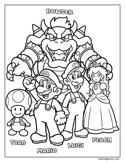 Trang Tô Màu Nhân Vật Mario (2)