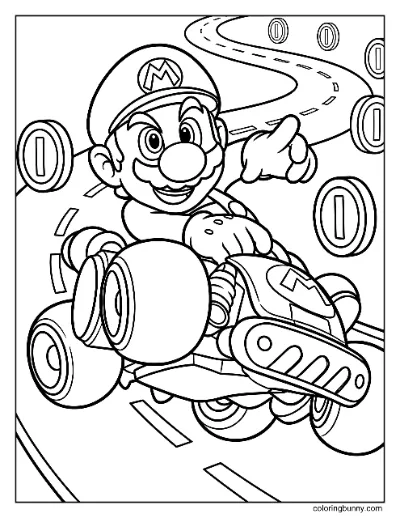 Trang Tô Màu Đua Mario Kart 2