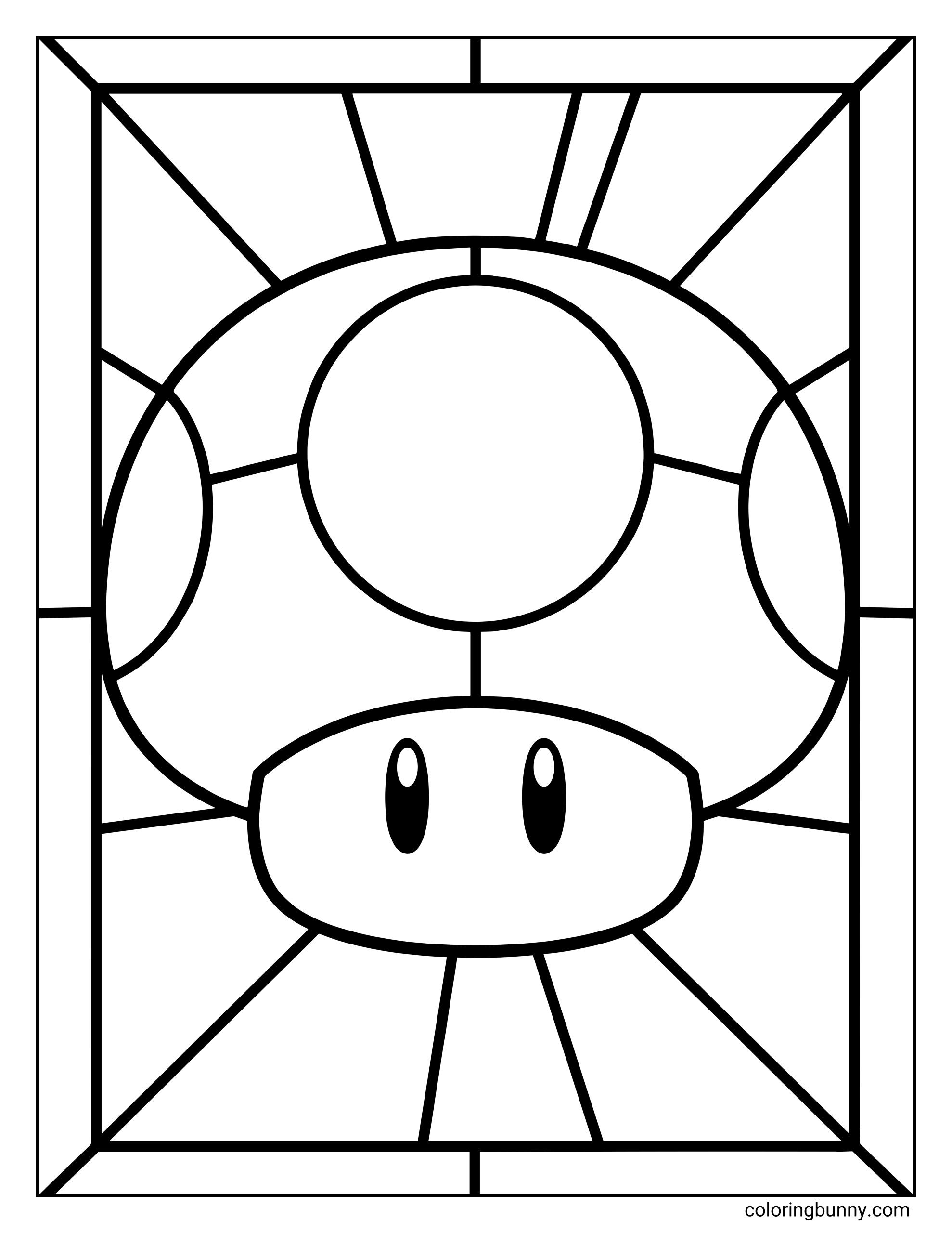 Trang Tô Màu Kính Màu Nấm Siêu Mario