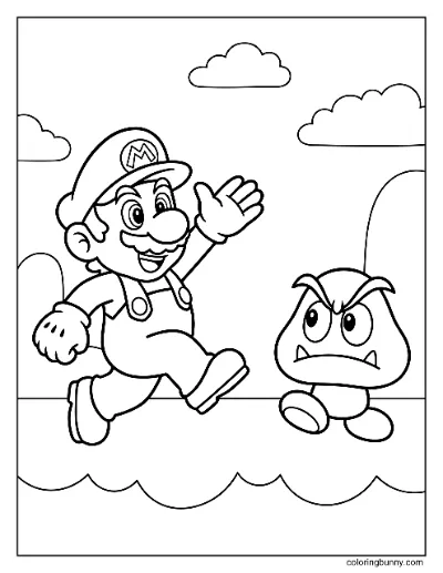Mario vs Goomba Tranh Tô Màu 2