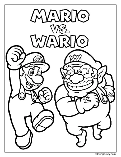 Mario vs Wario Trang Tô Màu 2