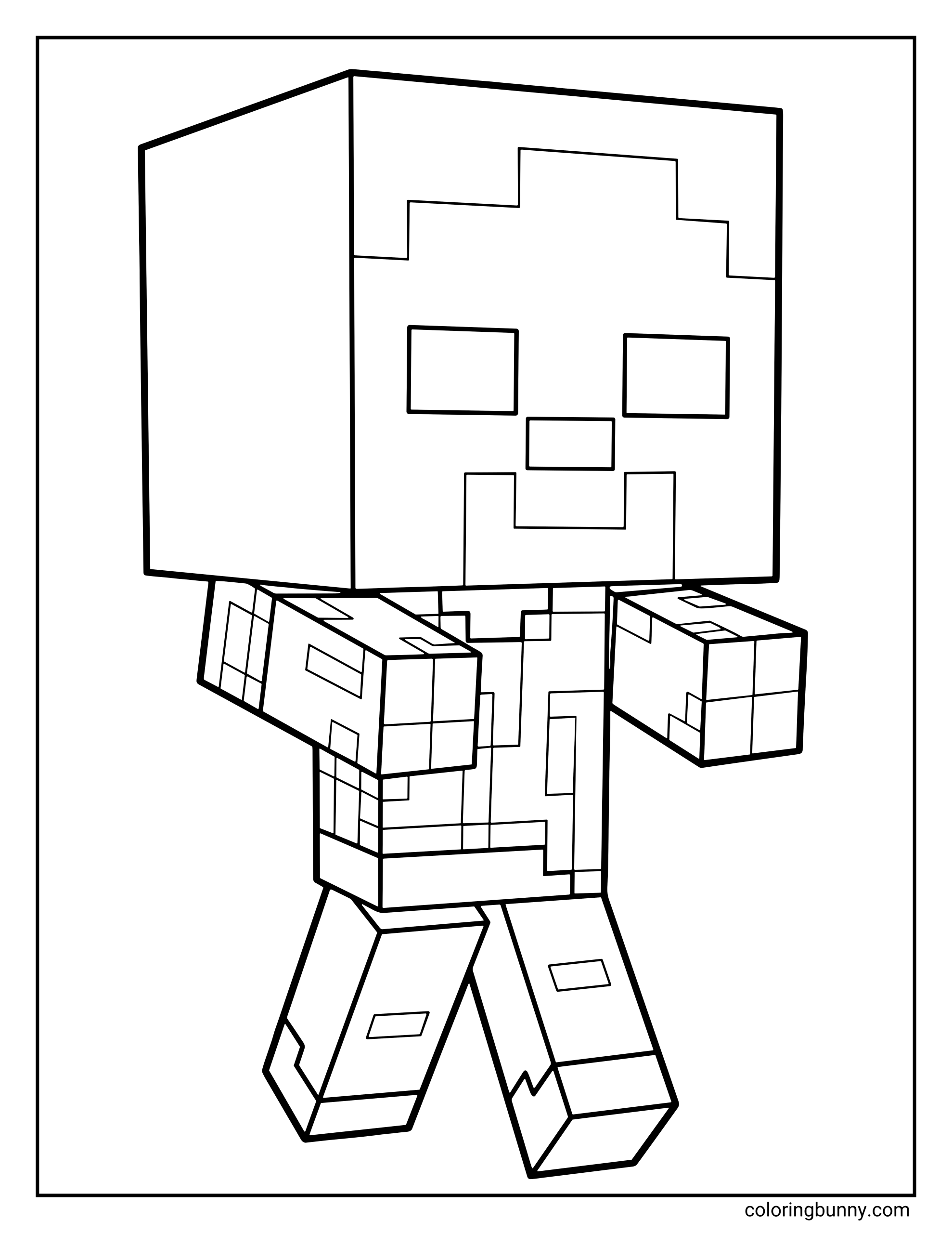 Trang Tô Màu Zombie Em Bé Minecraft