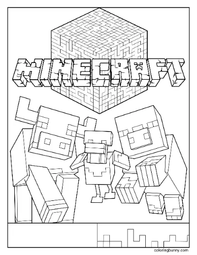 Trang Tô Màu Bò và Gà Minecraft