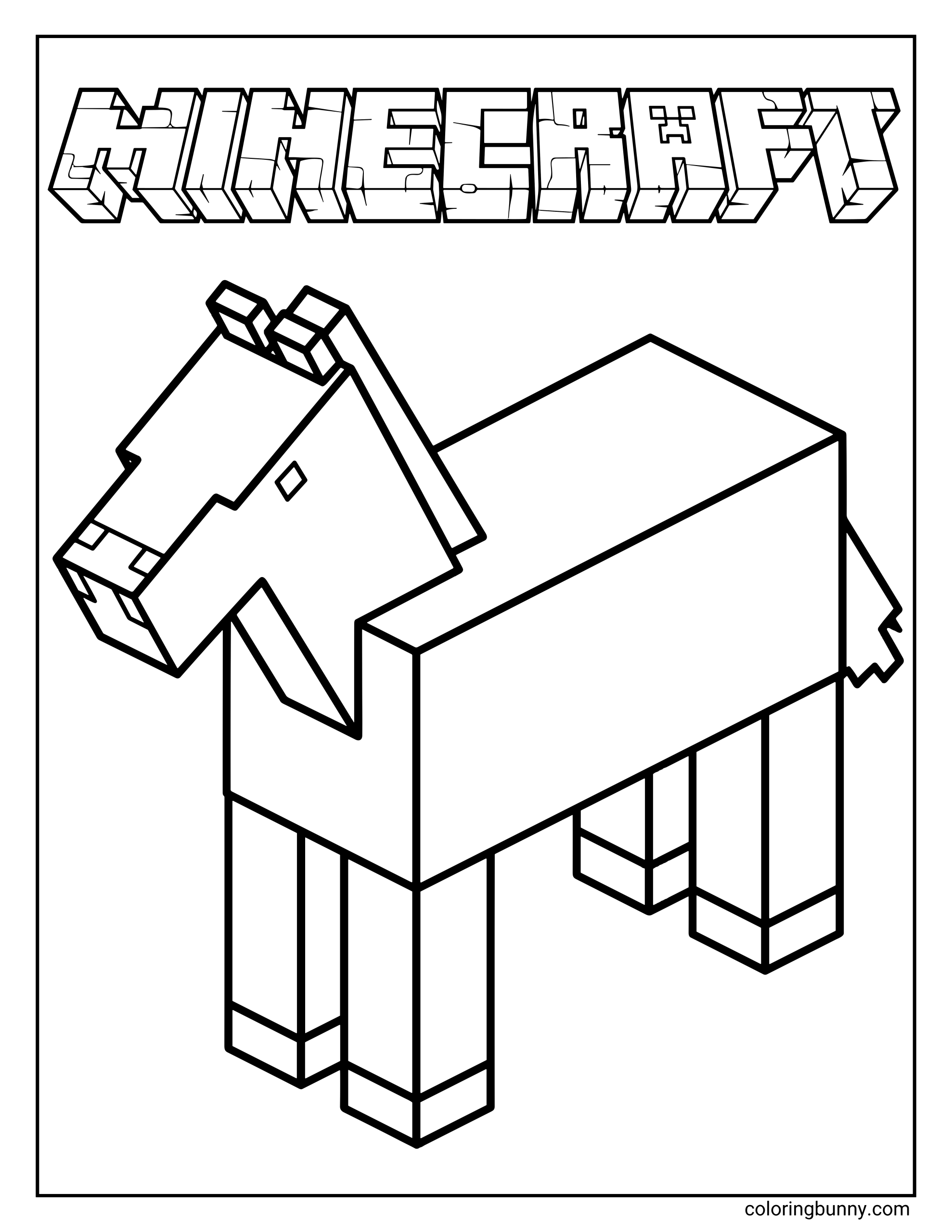 Trang Tô Màu Ngựa Minecraft