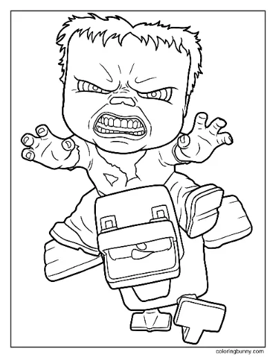 Trang Tô Màu Chicken Jockey Phim Minecraft