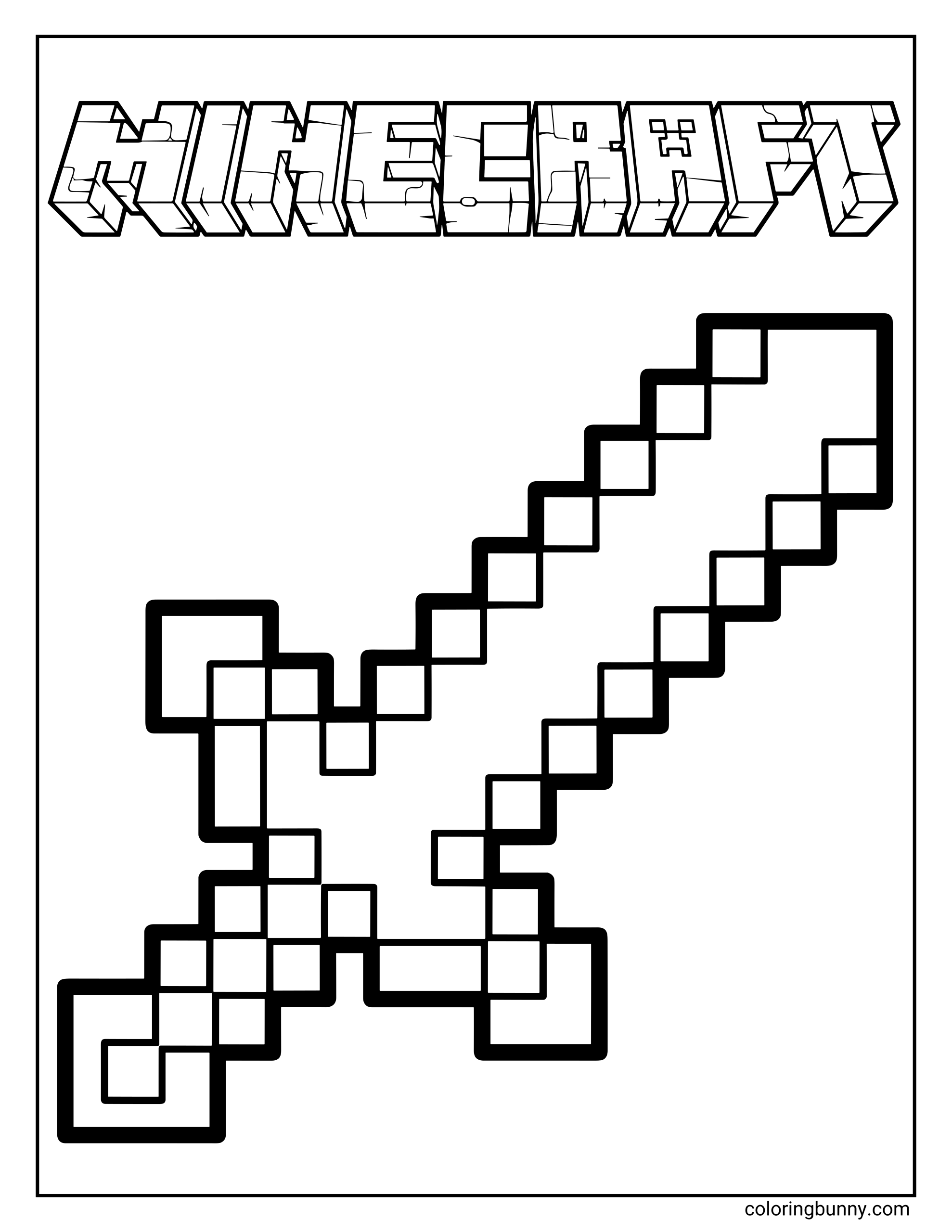 Trang Tô Màu Kiếm Minecraft