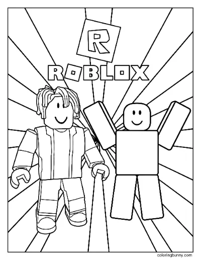 Trang Tô Màu Avatar Tóc Bacon và Noob Roblox