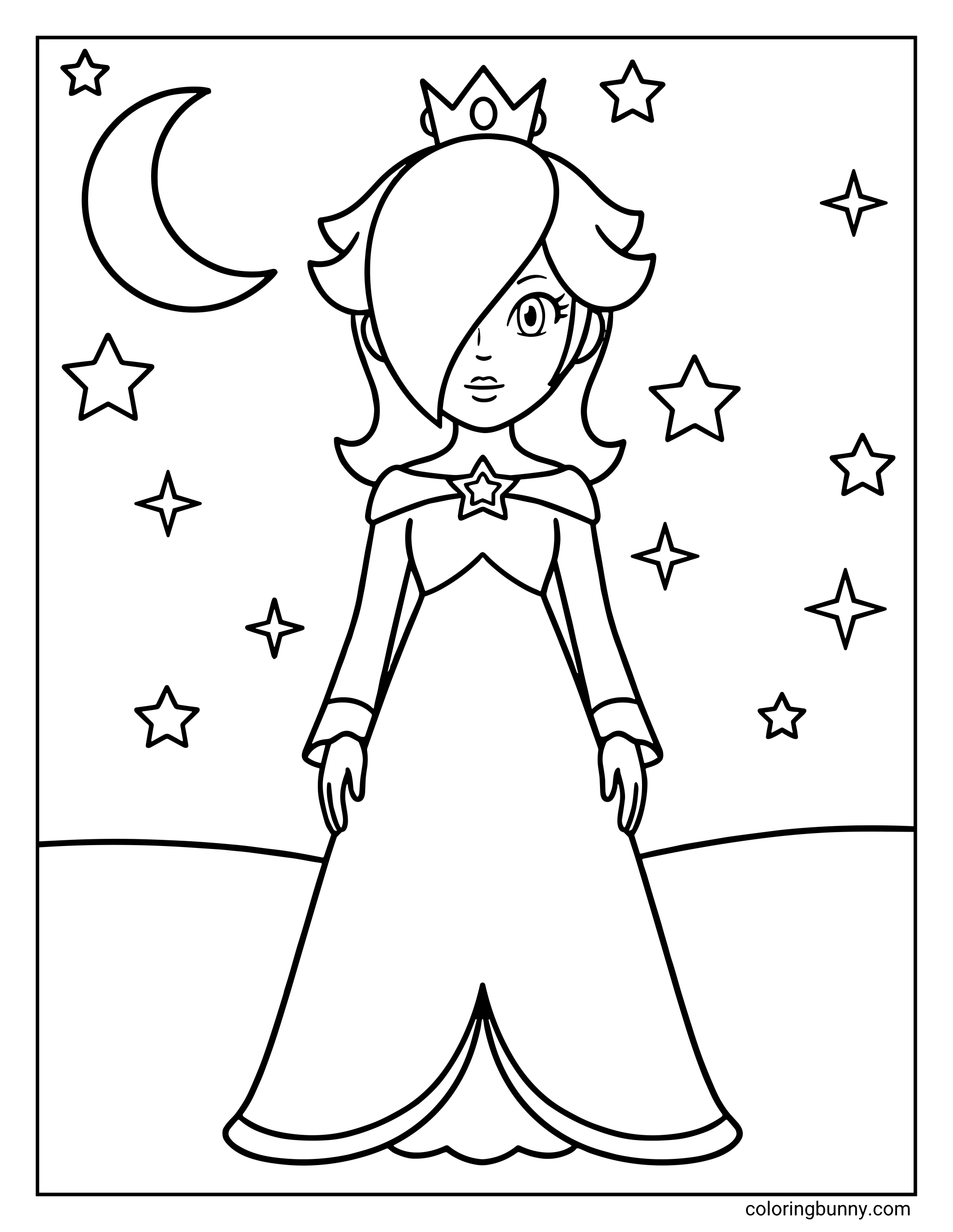 Tranh Tô Màu Rosalina Mario