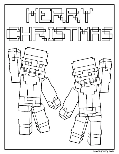 Trang Tô Màu Ông Già Noel Minecraft