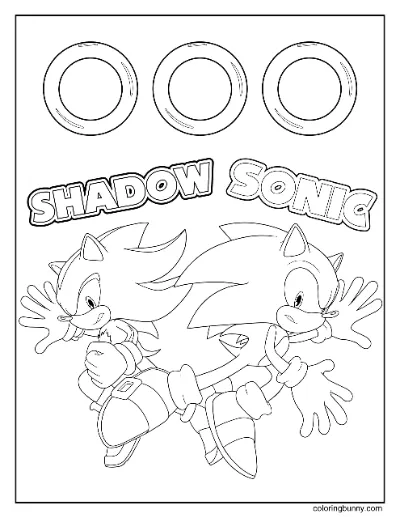 Trang Tô Màu Shadow Đối Đầu Sonic