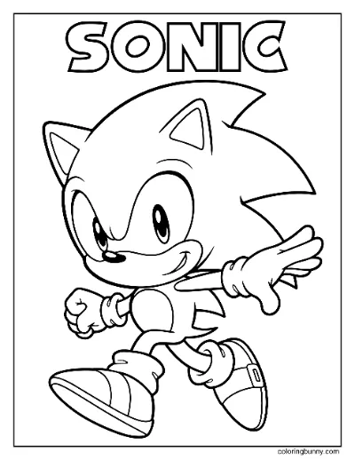 Trang Tô Màu Sonic Đơn Giản